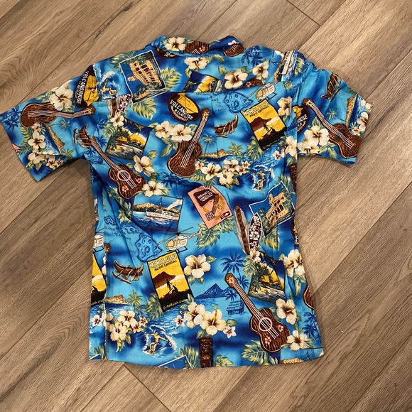 Palmwave Hawaii 100% Cotton Men’s M- ukulele Surf - Picture 3 of 4